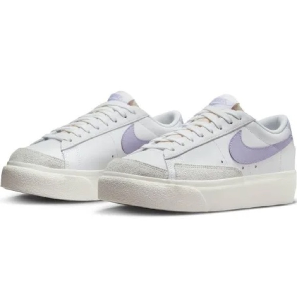 Nike Blazer White and Purple Sneakers Size 11 Very Gently Used